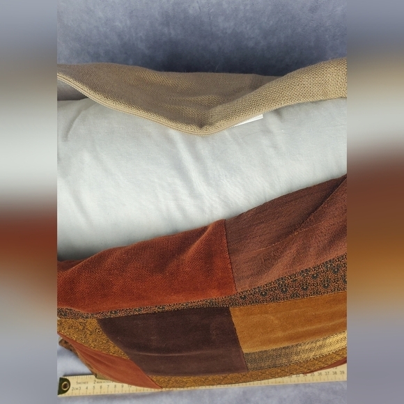 Crate & Barrel Marriba Decorative Pillow 20” square Cotton Linen Silk - Picture 8 of 13